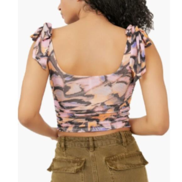 New ~  FREE PEOPLE  ~Avenue Print Tank Top Small ANTHROPOLOGIE Ret $58 - Picture 4 of 8